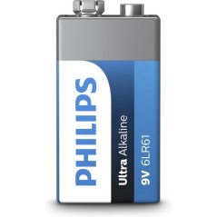 Philips Ultra Alkaline 9V Battery - Reliable Power for Your Devices | Long-lasting Performance - 8712581557133